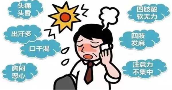 中暑的症状